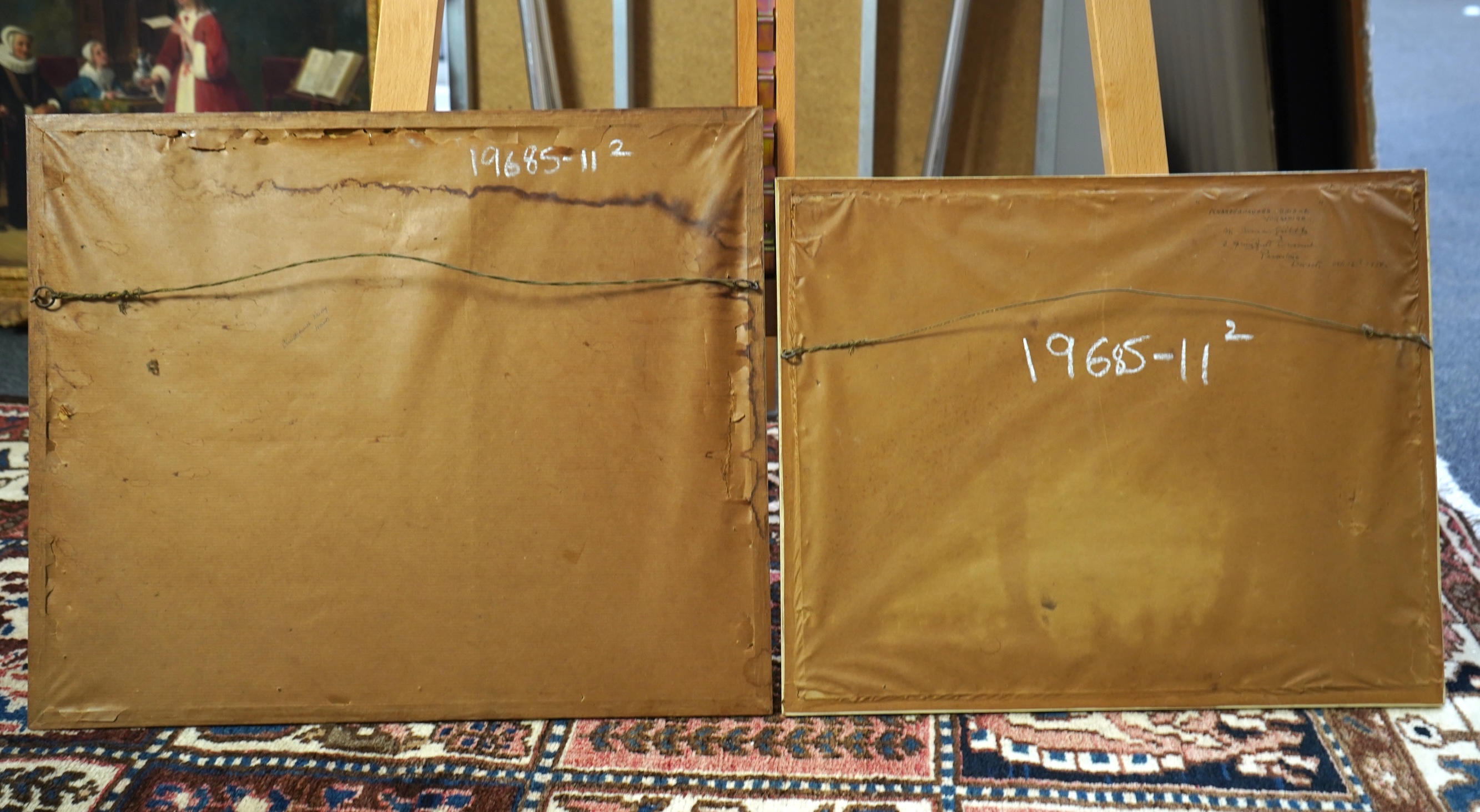 Bernard Finegan Gribble, 1872-1962, 'Christchurch Priory, Hants' and 'Knaresborough Bridge, Yorkshire'